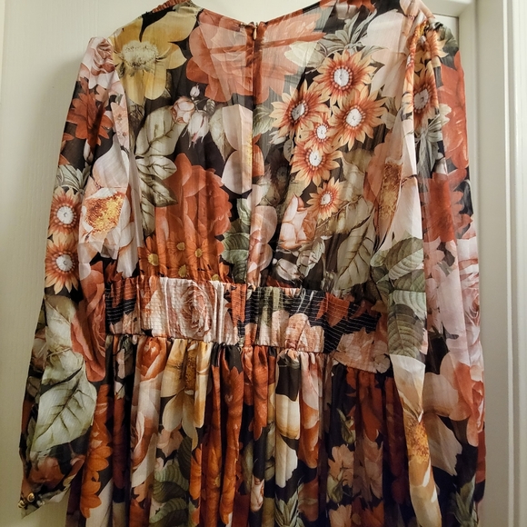 The autumn queen-chiffon maxi dress - Picture 5 of 10